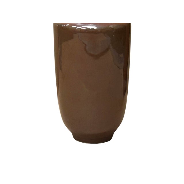 6.25" Chinese Clay Ceramic Coffee Brown Vessel Small Vase For Sale In San Francisco - Image 6 of 7