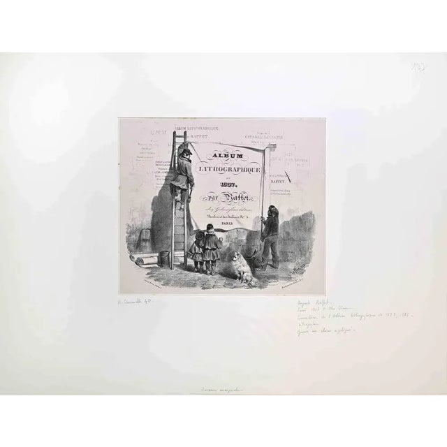 Traditional Auguste Raffet, The Board, Lithograph, 1836 For Sale - Image 3 of 3