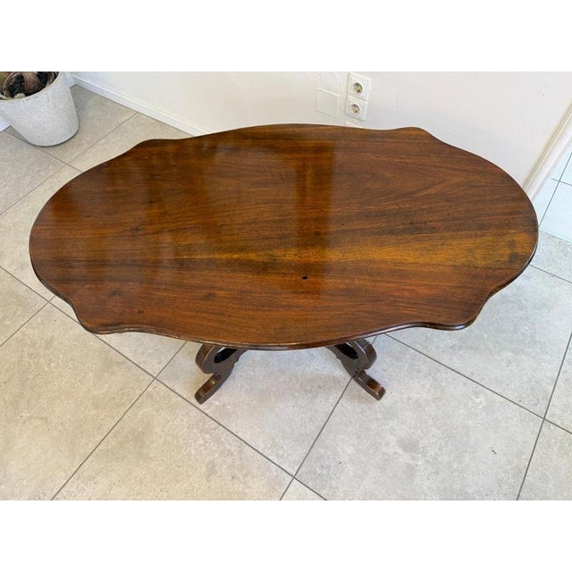 Late Biedermeier Coffee or Side Table in Walnut For Sale - Image 9 of 16
