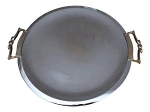 1950s Kromex Chrome and Gold Tone Serving Tray