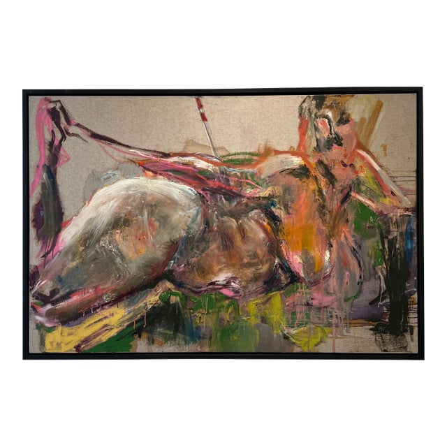 Cupid Strikes Painting by Karen Schwartz, Framed For Sale