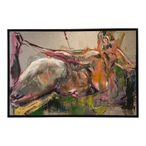 Cupid Strikes Painting by Karen Schwartz, Framed
