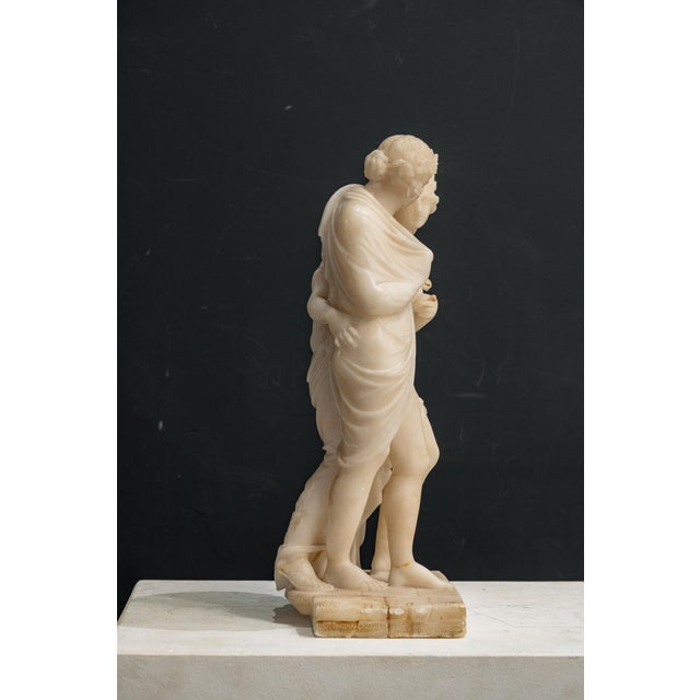 Sculpture of Bacchus and Ariadne, Late 19th-Early 20th Century, White Marble For Sale - Image 3 of 8
