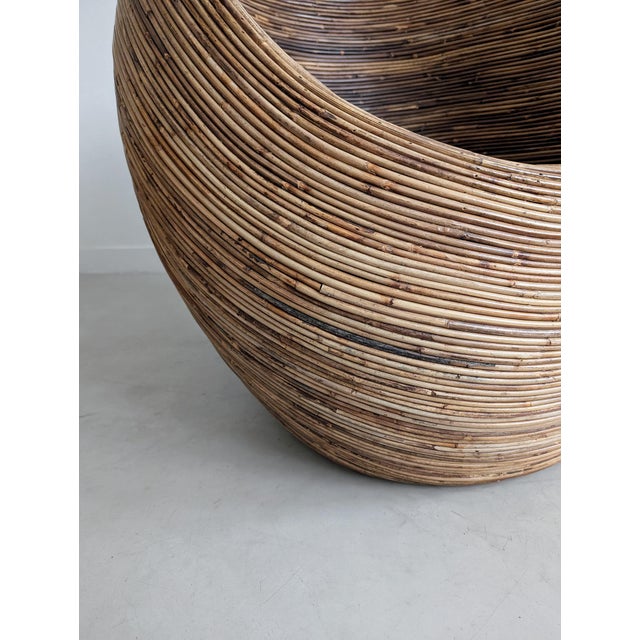 Boho Chic Pencil Reed Sarang Chair from Habitat, 1980s For Sale - Image 3 of 6