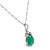 Contemporary Vintage 1.60 Carat Emerald Diamond 14k White Gold Platinum Necklace For Sale - Image 3 of 7