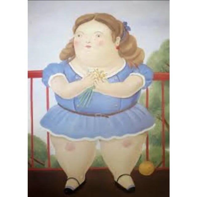 Title: Girl on Balcony Artist: Fernando Botero Country: Colombia Medium: Offset – Quadrichromie Marks: Not Signed not...