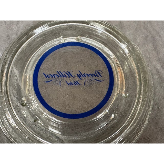 Blue Vintage Hollywood California Hotel Ashtray For Sale - Image 8 of 9
