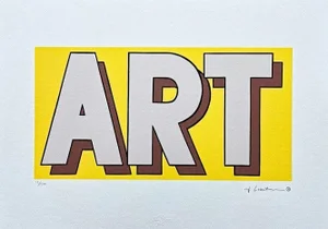 After Roy Lichtenstein, "Art", 1990s, Silk-Screen