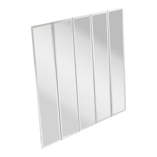 Mid-Century Modern Five-Panel Beveled Wall Mirror, 1970s For Sale