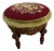 Antique Victorian Style Round Footstool For Sale