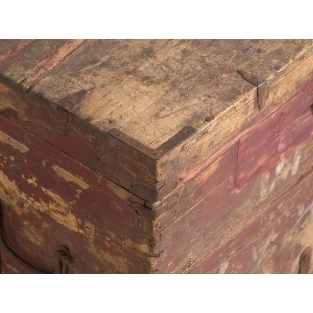 Antique Chinese Painted Trunk For Sale - Image 3 of 12