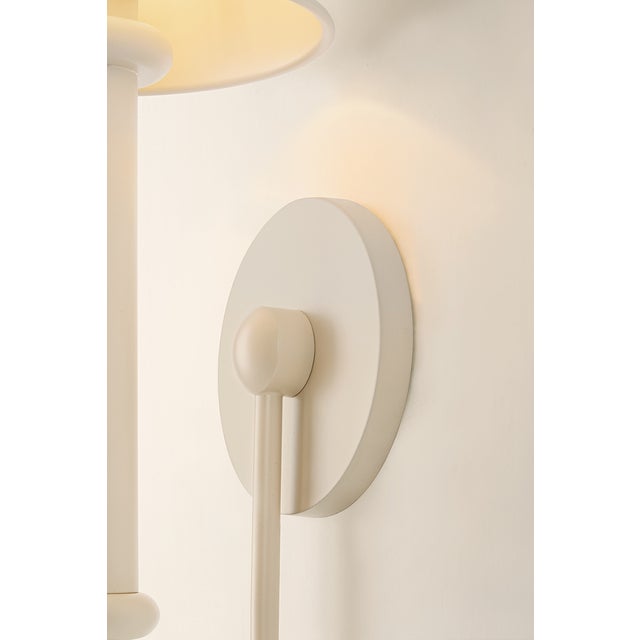 Traditional Mitzi Yara 6.5 in. 1 Light Wall Sconce in Soft Bisque Finish For Sale - Image 3 of 7