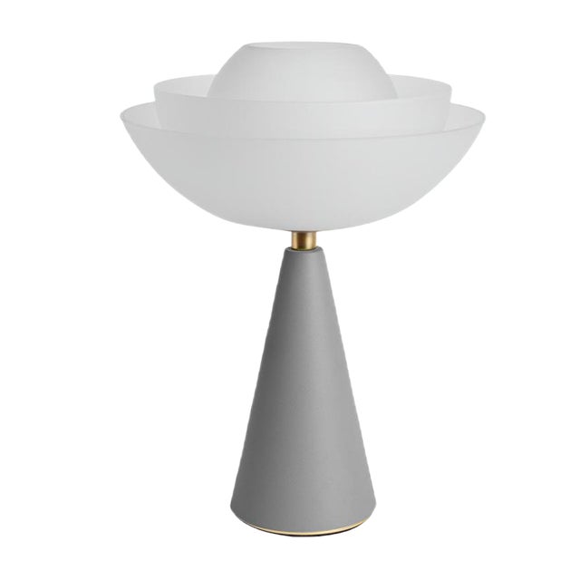Lotus Table Lamp in Light Gray by Serena Confalonieri for Mason Editions For Sale