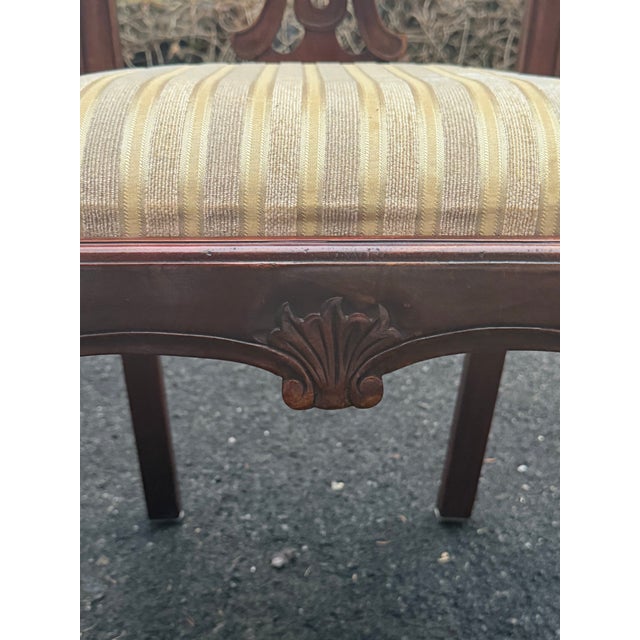 1990s English Chippendale Style Carved Mahogany Ball & Claw Dining Side Chairs - Pair For Sale - Image 5 of 12