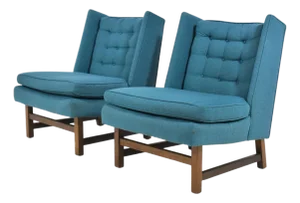 Edward Wormley Lounge Chairs by Dunbar (Pair)