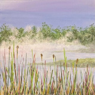 "Misty Morn" Contemporary Original Impressionist Style Painting by Deb Bossert For Sale