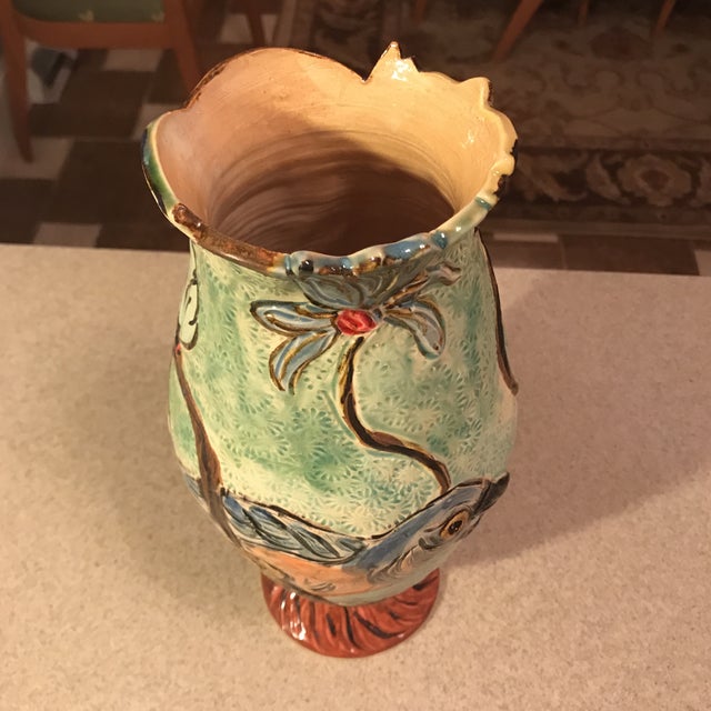 Blue Bird Handmade Pottery Vase Chairish