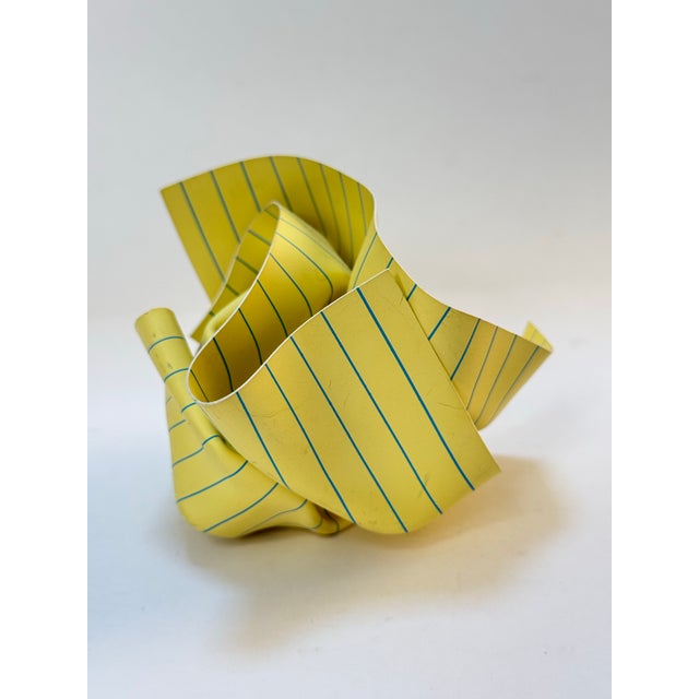 Metal Vintage 1984 Tibor Kalman M&Co "Legal-Size" Crumpled Paper Paperweight For Sale - Image 7 of 10
