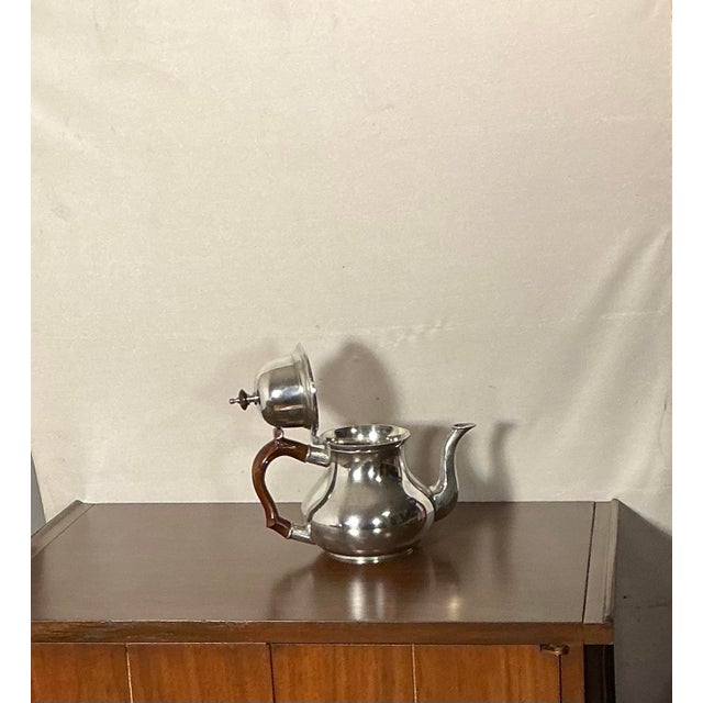 Vintage John Somers Brazil Pewter server in a Queen Anne Design. Hinged dome lid. Polished, very shiny. In excellent...