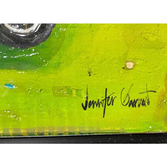 1980s Original Jennifer Garant Two for the Road Golf Pop Acrylic Painting on Canvas For Sale - Image 17 of 18