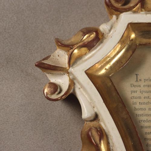 Antique Neo-Baroque Altar Cards in Carved Wood, Italy, 19th Century, Set of 3 For Sale - Image 13 of 16