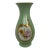 Vintage Fürstenberg West Germany Celadon Porcelain Bud Vase With Raised Gilt Floral Cartouche Victorian Revival Hollywood Regency Style For Sale