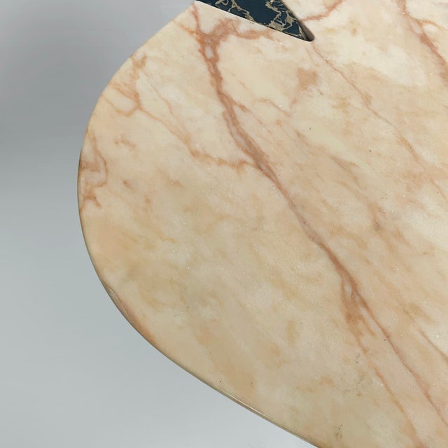 Italian Modern Wall Console in Black and Pink Marble, 1980s For Sale - Image 6 of 18