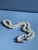 1970s Vintage Mid Century Glass Faux Pearl Necklace With Filigree Fishhook Clasp For Sale - Image 5 of 6