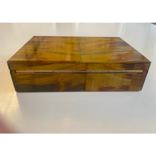 Handmade Tiger's Eye Box, Italy, 1950s For Sale - Image 4 of 11