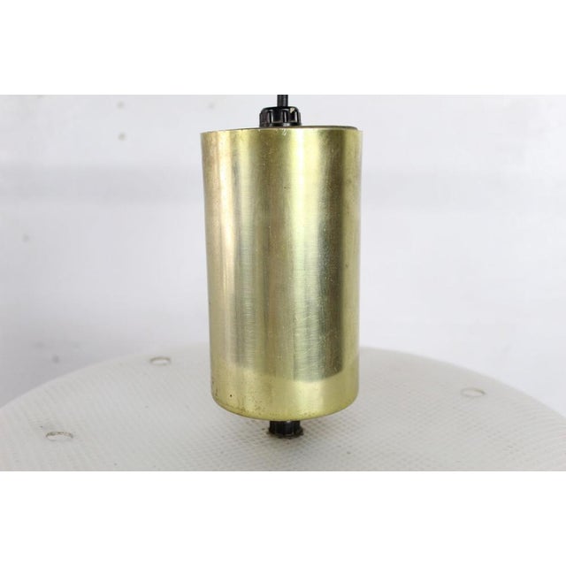 1960s Mid-Century Modern Brass Ceiling Pendant Light Fixture For Sale - Image 9 of 10