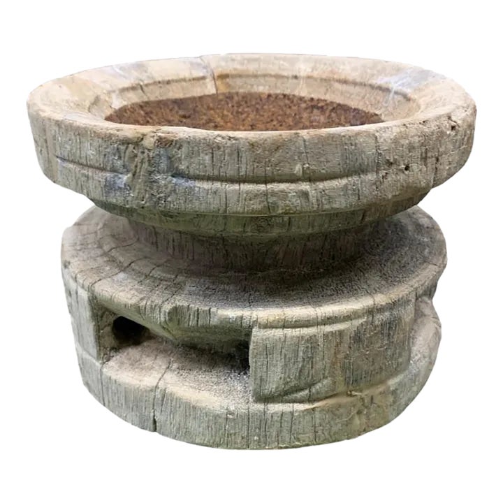 Vintage Indian Seed Extractor Candle Holder | Chairish