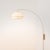 Nova 1960s Morelli Brass Wall Sconce by Nova of California - White Lucite Shade With Weathered Brass Stripe For Sale - Image 4 of 5