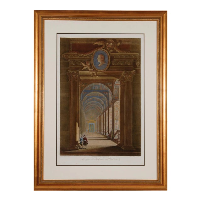 Loggie Di Rafaele Nel Vaticano: 18th Century Hand-Colored Engraving by Volpato, 1772 For Sale