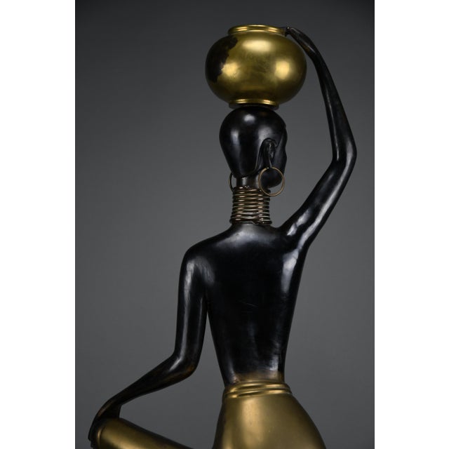 Ndebele Artist, Water Bearer Sculpture, 1960, Brass & Copper For Sale - Image 10 of 18