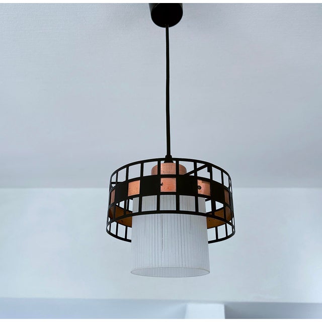 Mid-Century Modern Vintage Danish Modern Pendant Light For Sale - Image 3 of 14