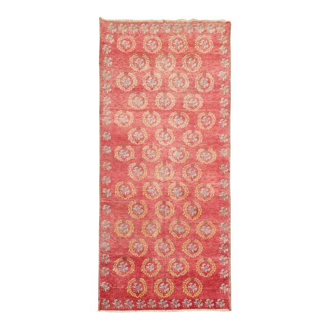 Vintage Red Turkish Rug - 4'8" x 9'10" For Sale