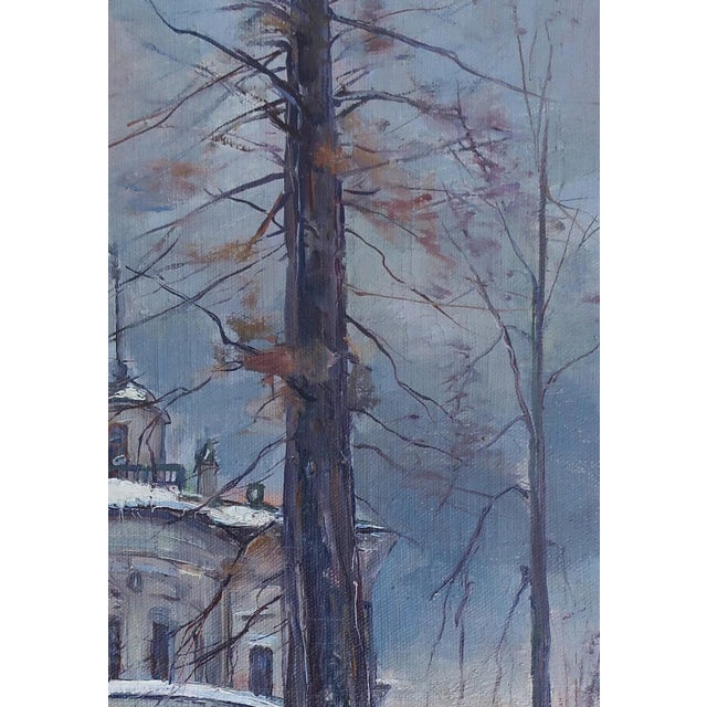 Realism 1986 Winter Landscape Oil Painting, Soviet Ukrainian Art 59-40 For Sale - Image 3 of 6