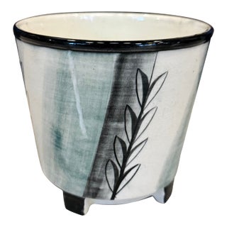 1930s Swedish Art Deco Footed Planter Cachepot by Ilse Claesson for Rörstrand For Sale