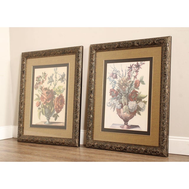 Traditional Windsor Art Pair of Decorative Framed Floral Prints For Sale - Image 3 of 12
