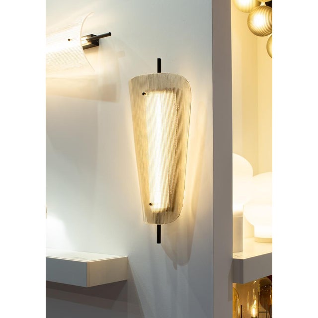 Gray Bent Wall Light in Smoky Grey by Sebastian Herkner for Pulpo GMBH For Sale - Image 8 of 10