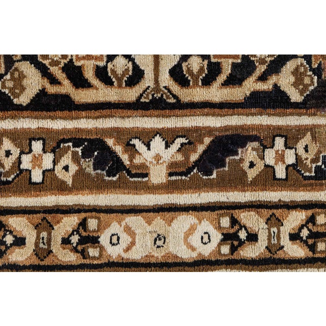 Black Doris Leslie Blau Antique Agra Indian Beige Runner - c. 1920 (Size Adjusted) For Sale - Image 8 of 9