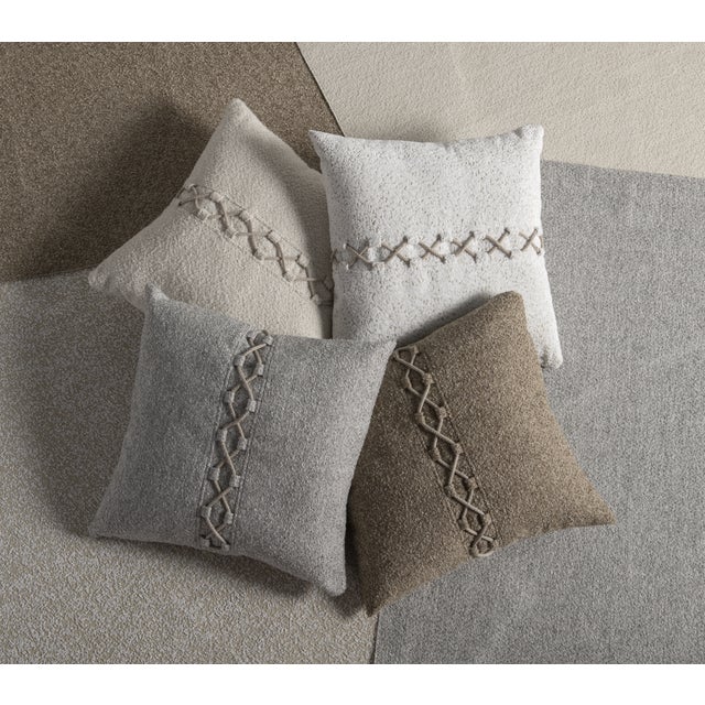 Contemporary Lancaster Signature Madera Pillow in Splendor Snow For Sale - Image 3 of 3
