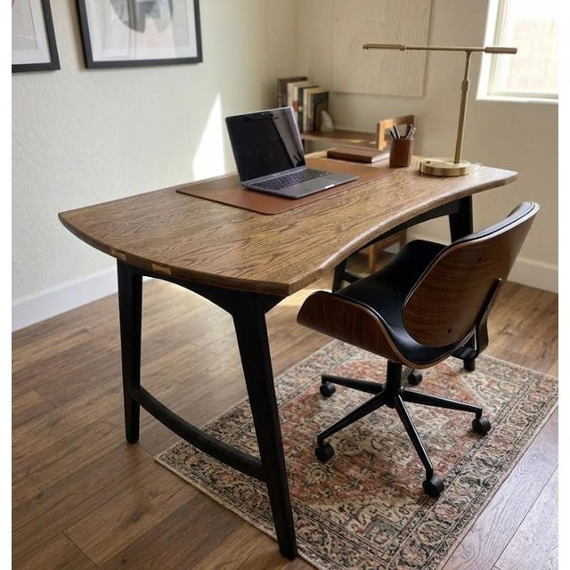 I designed and built this one-off white oak and fir writing desk. The base is dyed select Douglas fir featuring tapered...