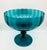 1960s Vintage Italian Empoli Glass Footed Compote Candy Dish For Sale - Image 5 of 6