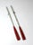 This is a pair of vintage wooden oars. The hand-painted wood paddles feature red blades and green handles. The lengths and...