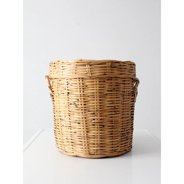Vintage Lidded Storage Basket For Sale - Image 11 of 12