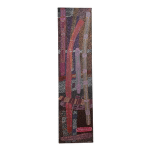 Authentic Aboriginal Art Purchased in Alice Springs, Nt, Australia in 2011 "Kanbi" (Didgeridoos) by Helen McCarthy Tyalmuty