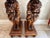 Vintage Pair of Solid Wood Hand-Carved Exotic Lion Plant Stands For Sale In Detroit - Image 6 of 12