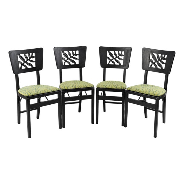 Folding Chairs from Stakmore, New York, 1930s, Set of 4 For Sale