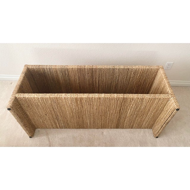 Textile Pottery Barn Malibu Rectangular Seagrass Woven Coffee Table Excellent Mint Condition For Sale - Image 7 of 15